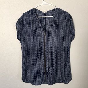 Pleione zip up blouse